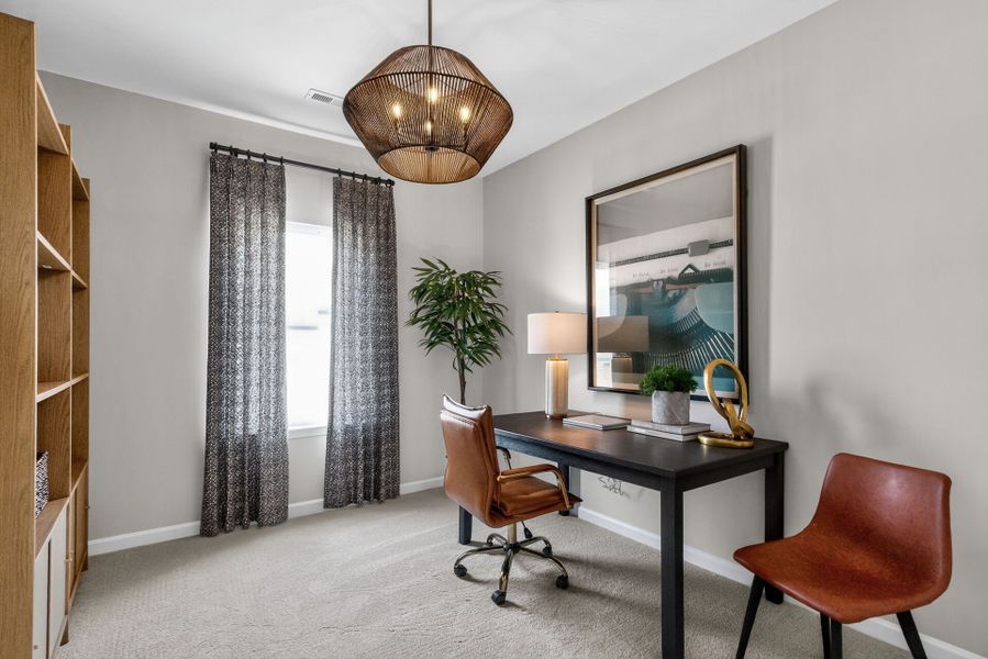 Furnished interior in a model home at Cape Overlook in Lillington (Image 17).