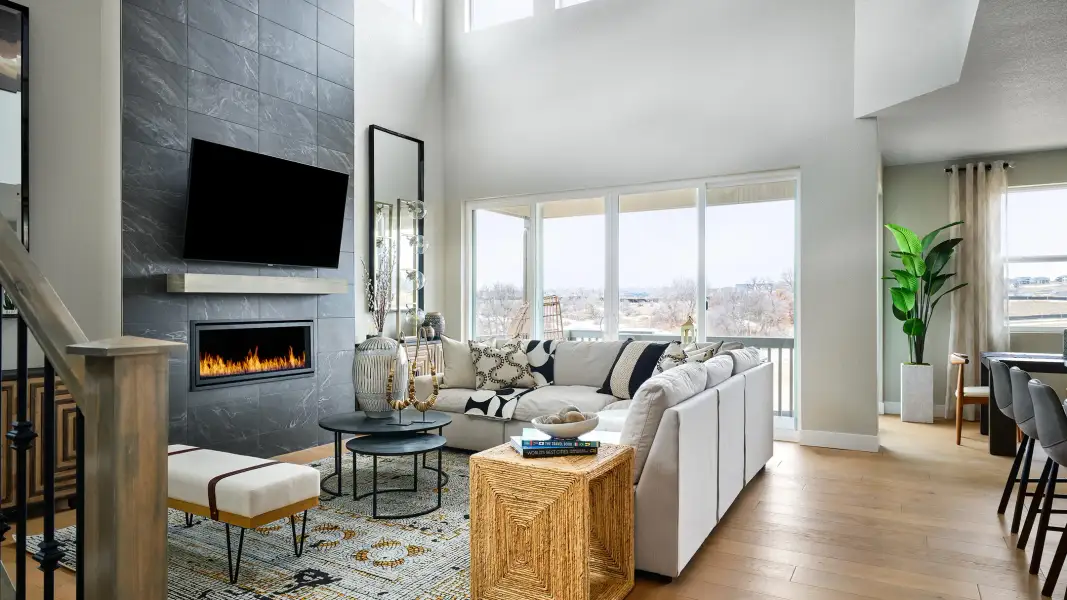 Furnished interior in a model home at Sugar Creek City in Loveland (Image 4).