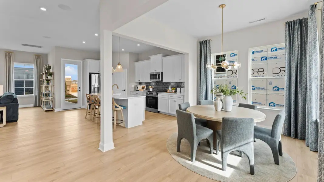 Furnished interior in a model home at Miller Farm Single Family Homes in Pineville (Image 6). Furnished interior in a model home at Miller Farm Single Family Homes in Pineville (Image 6).