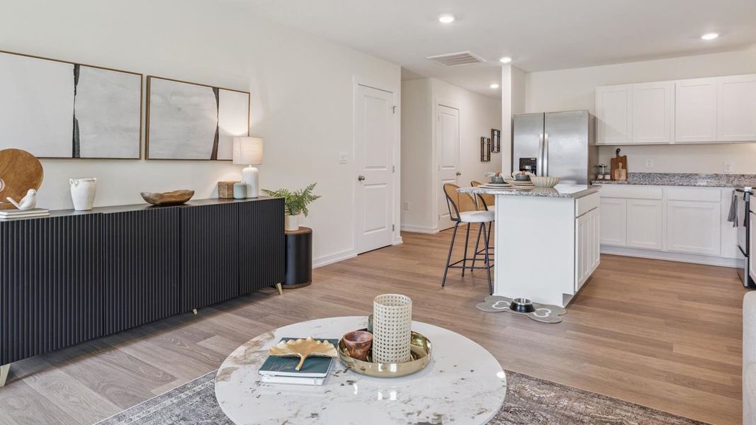 Furnished interior in a model home at Highland View in Seymour (Image 9).