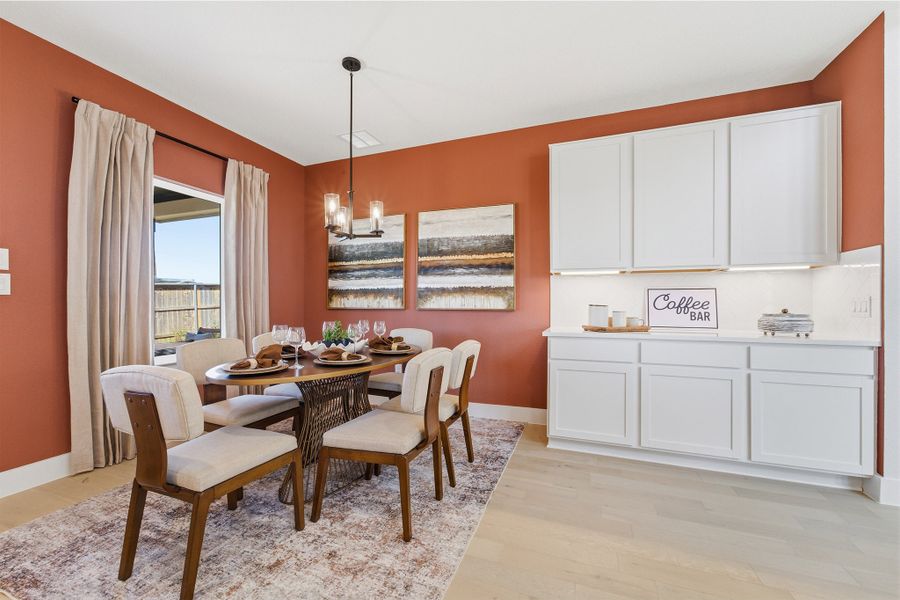 Furnished interior in a model home at Notting Hill in Converse (Image 31).