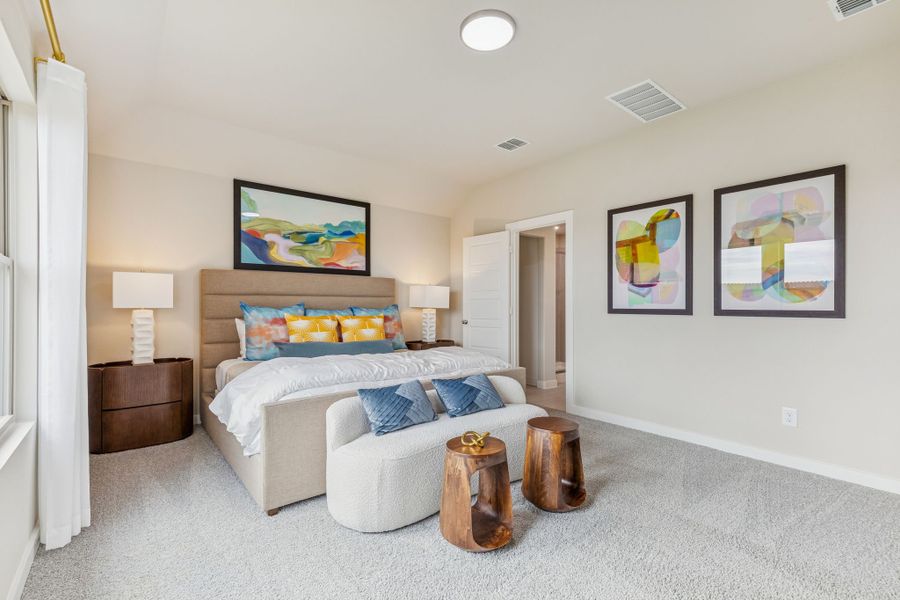 Primary Suite in the Hayden home plan by Trophy Signature Homes - REPRESENTATIVE PHOTO