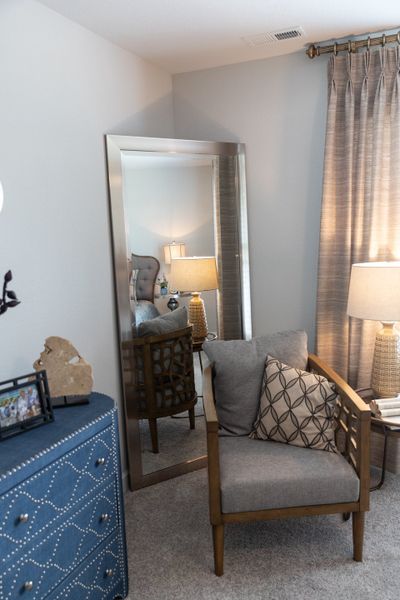 Furnished interior in a model home at The Gables in Moyock (Image 52).