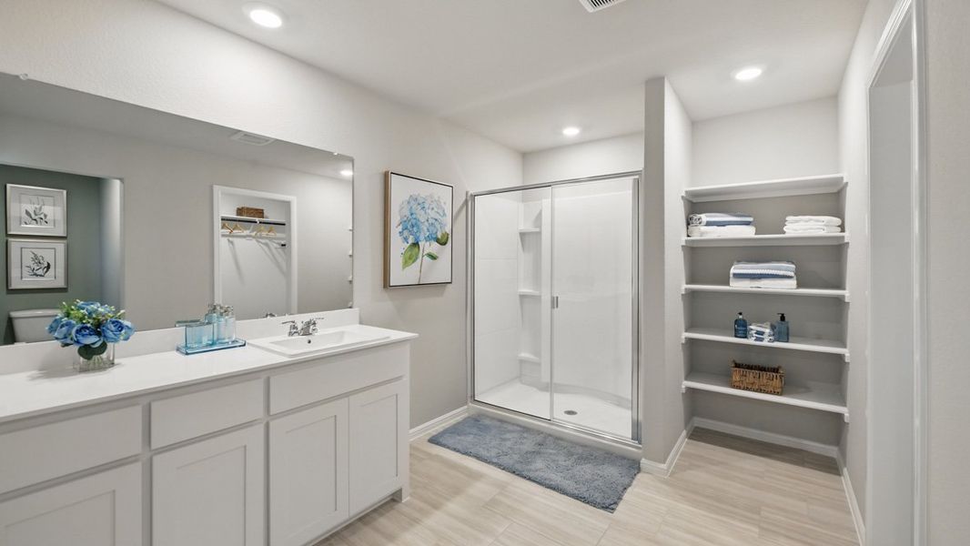 Furnished interior in a model home at Hickory Grove in Krum (Image 37).