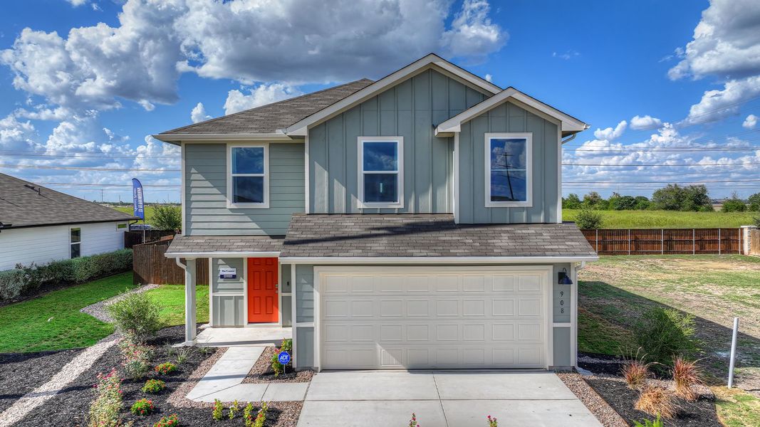 Front exterior of a home in the Sunset Oaks community, located in Maxwell, TX (Image 4).