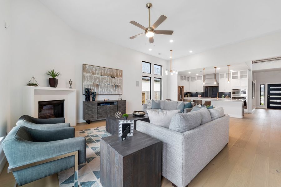 Furnished interior in a model home at Mulberry Farms in Santa Fe (Image 31).