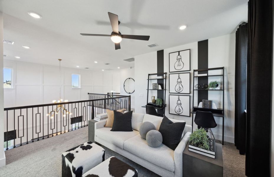 Loft overlooking living areas