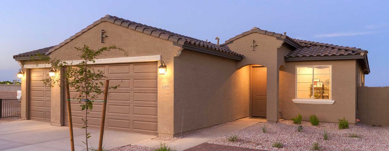 Front exterior of a home in the Ryder Ranch community, located in Surprise, AZ (Image 4).