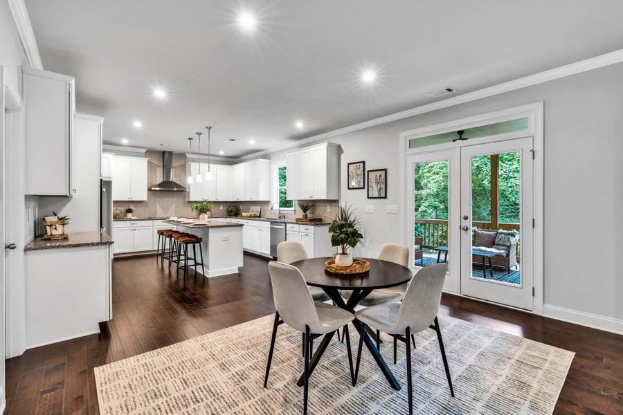 Furnished interior in a model home at The Estates at Hurricane Pointe in Douglasville (Image 39).