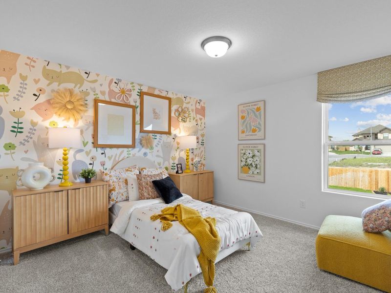 Furnished interior in a model home at Horizon Pointe in Converse (Image 23).