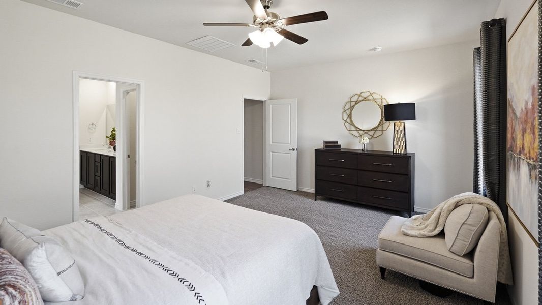 Furnished interior in a model home at The Woods at Lindsey Place in Anna (Image 65).