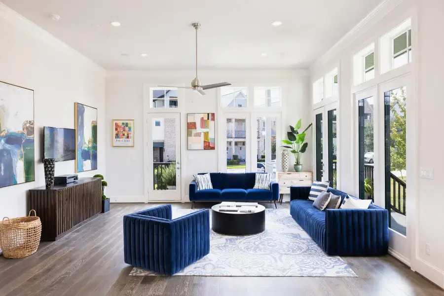 Furnished interior in a model home at Kolbe Farms in Houston (Image 7).