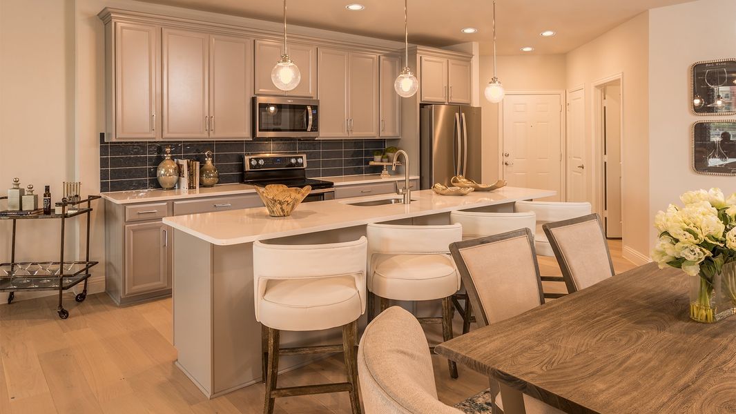 Furnished interior in a model home at Gatherings® at Twin Creeks in Allen (Image 7).