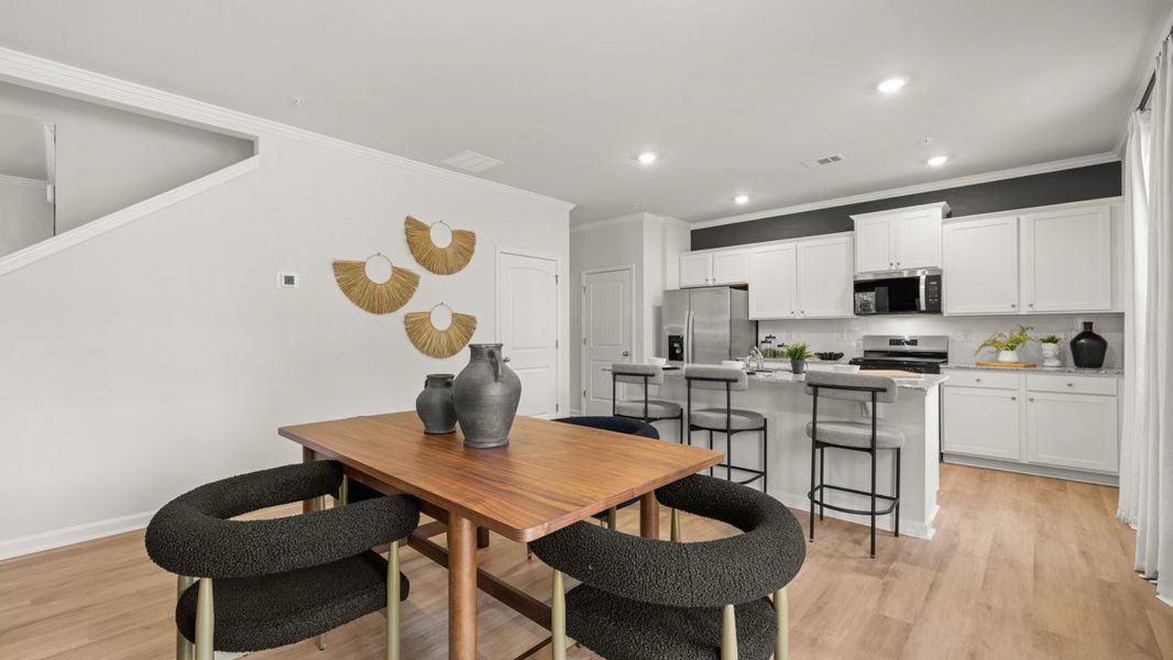 Furnished interior in a model home at Creekview in Atlanta (Image 17).