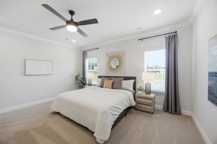 Furnished interior in a model home at Northlake in Statesville (Image 42).