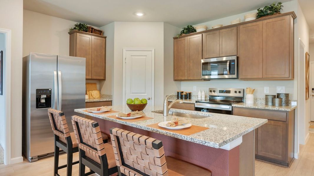 Furnished interior in a model home at Knox Landing in College Station (Image 4).
