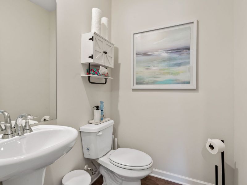 Furnished interior in a model home at Harmony Manor in Fairburn (Image 26).