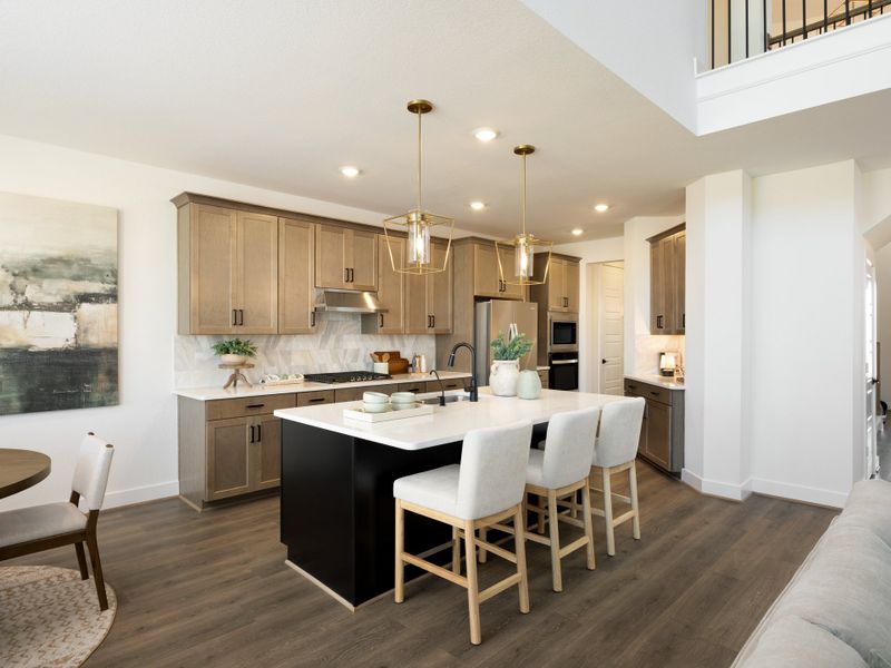 Furnished interior in a model home at Sanford Farms - Classic Series in Waller (Image 8).