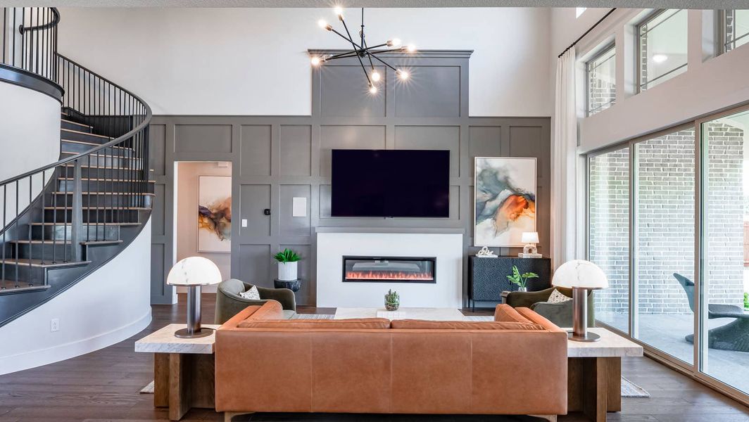 Furnished interior in a model home at Woodcreek in Rowlett (Image 3).