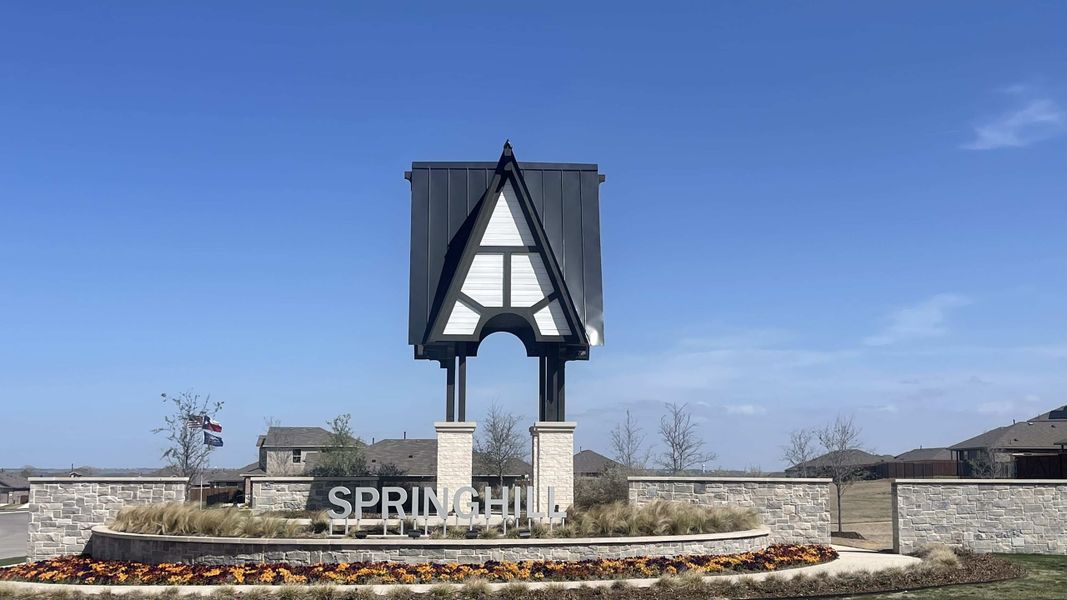 Entrance to the Springhill South community in Boyd, TX, featuring signage and landscaping (Image 2).