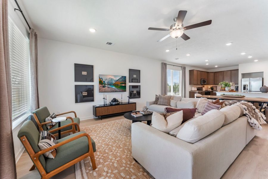 Furnished interior in a model home at Pecan Grove in Navasota (Image 5). Furnished interior in a model home at Pecan Grove in Navasota (Image 5).