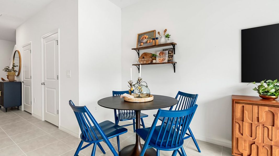 Furnished interior in a model home at The Towns at Skye Ranch in Sarasota (Image 37).