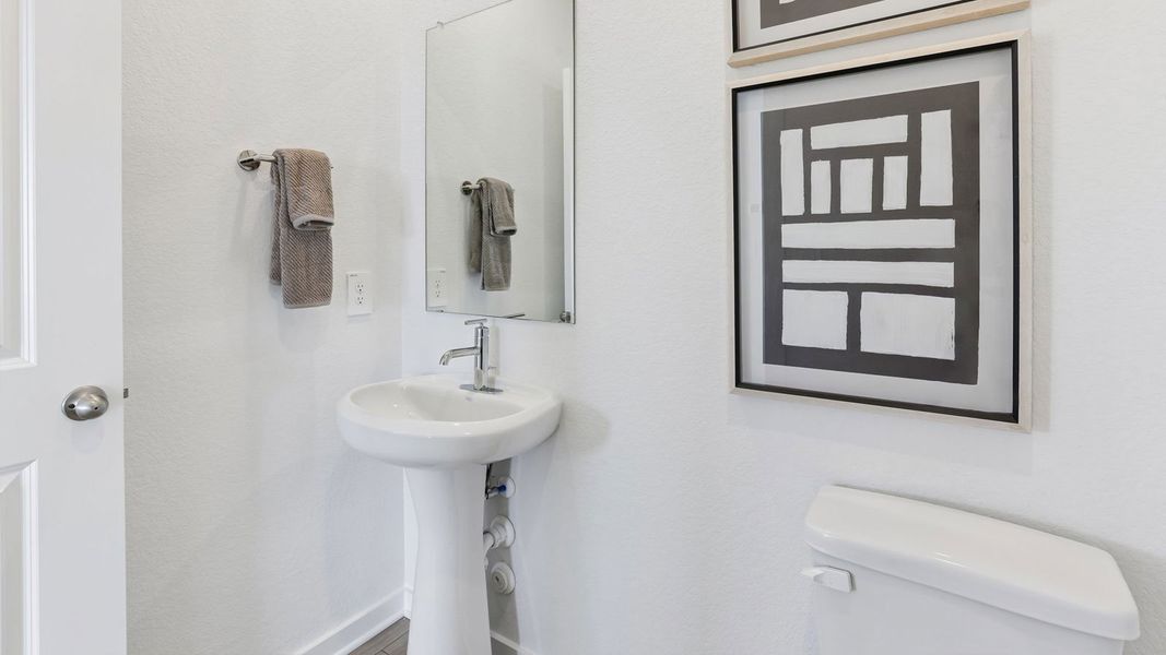 Furnished interior in a model home at Frontier in Mustang Ridge (Image 16).