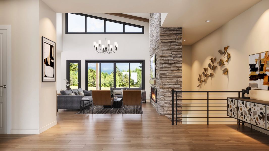Furnished interior in a model home at The Summit at Castle Pines in Castle Pines (Image 8).