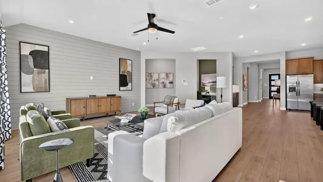 Furnished interior in a model home at Wildflower Ranch in Justin (Image 18).