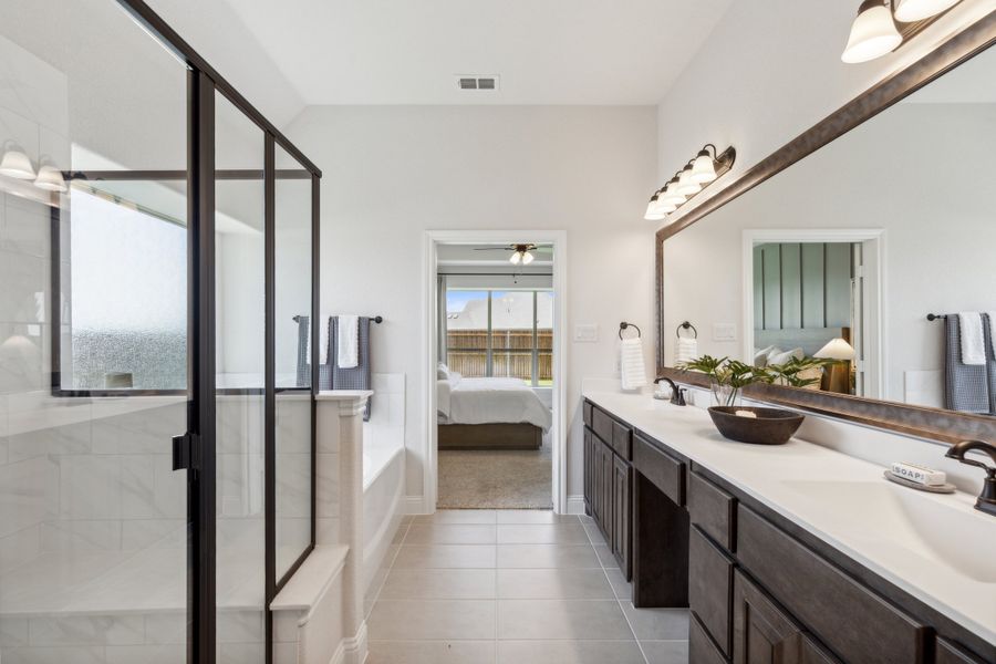 Furnished interior in a model home at Belle Meadows in Cleburne (Image 26).