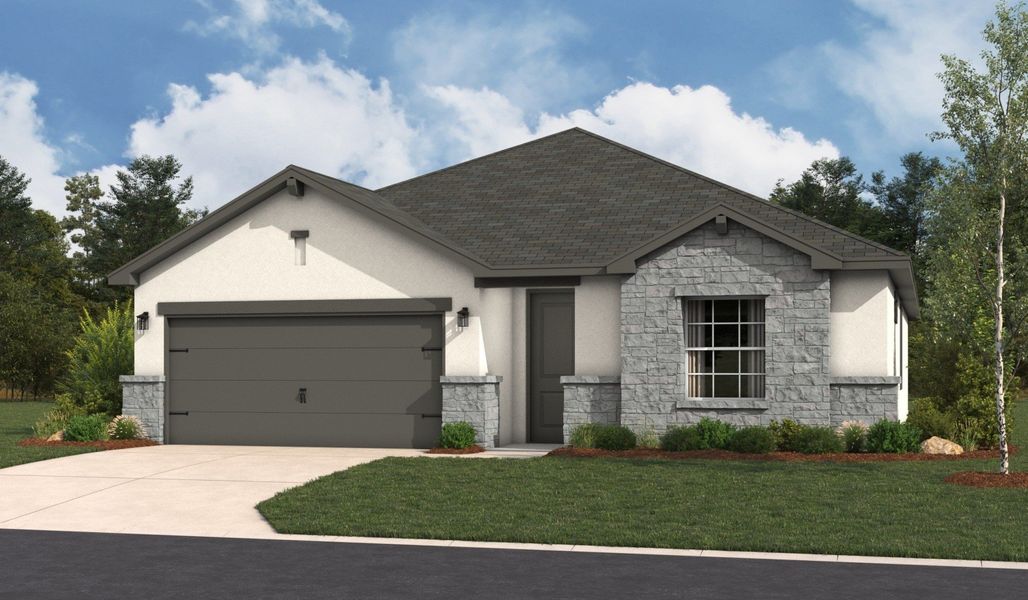 Front exterior of a home in the La Cima community, located in San Marcos, TX (Image 12).