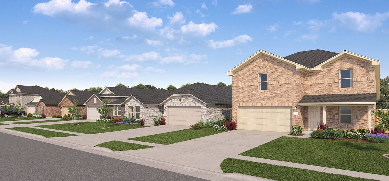 Watermill 3 Sided Brick 1 2 Story Streetscape