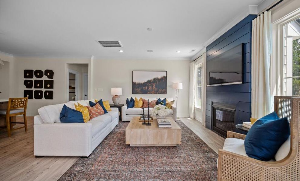 Furnished interior in a model home at Twin Creek Forsyth in Kernersville (Image 11).