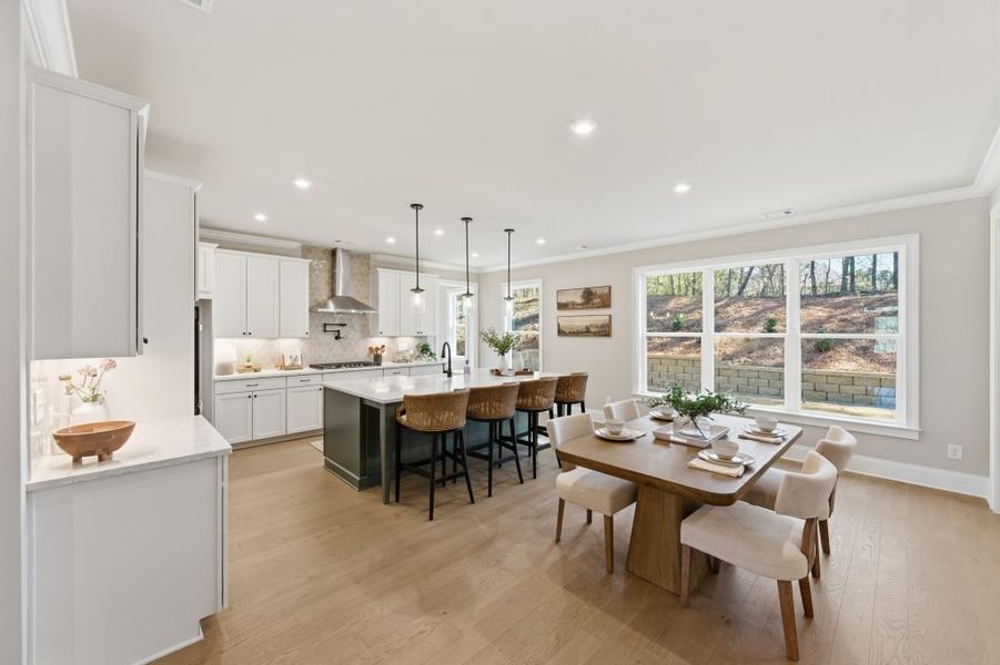 Furnished interior in a model home at Ford Landing in Acworth (Image 18).