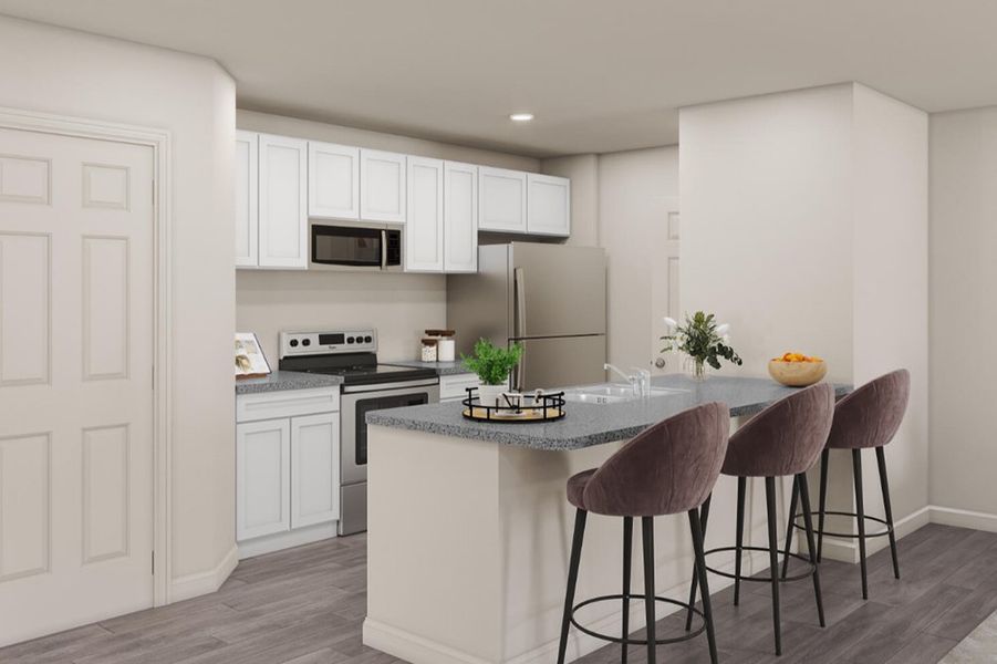 Furnished interior in a model home at Dowdy Ferry in Dallas (Image 7).