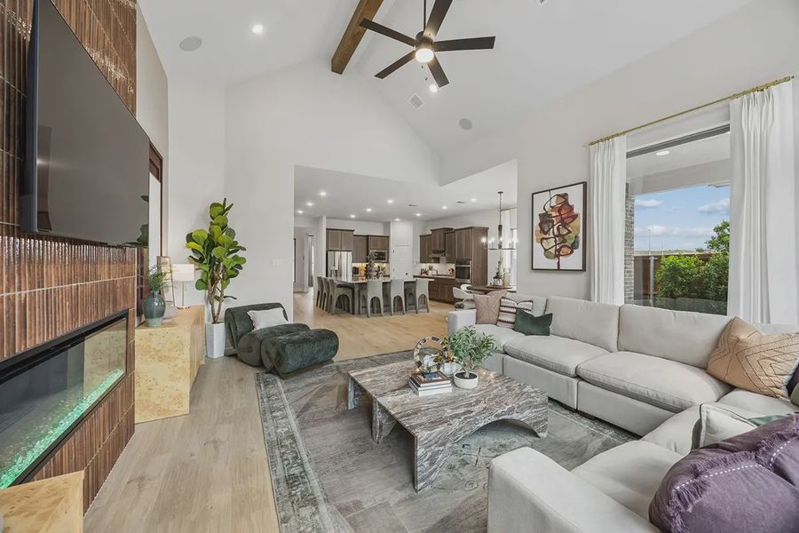 Furnished interior in a model home at Westpoint Park in Fort Worth (Image 17).