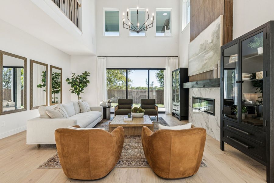 Furnished interior in a model home at Timberbrook in Justin (Image 14). Furnished interior in a model home at Timberbrook in Justin (Image 14).