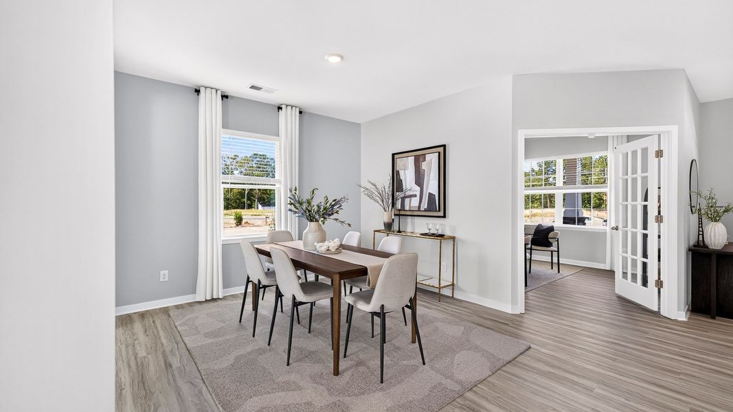 Furnished interior in a model home at Twinleaf Meadows in Monroe (Image 13).