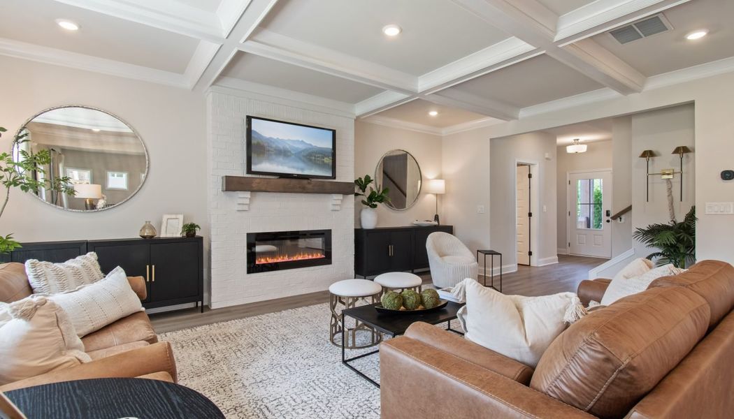 Furnished interior in a model home at Kentmere in Auburn (Image 27).