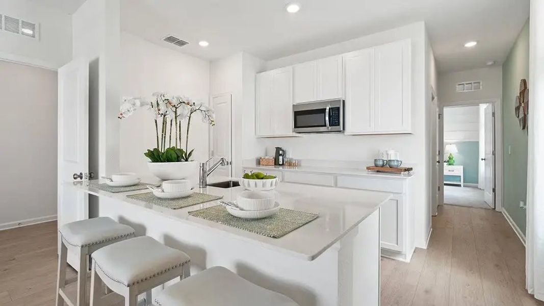 Furnished interior in a model home at Sanctuary at Wellness Ridge: Classic in Clermont (Image 12).