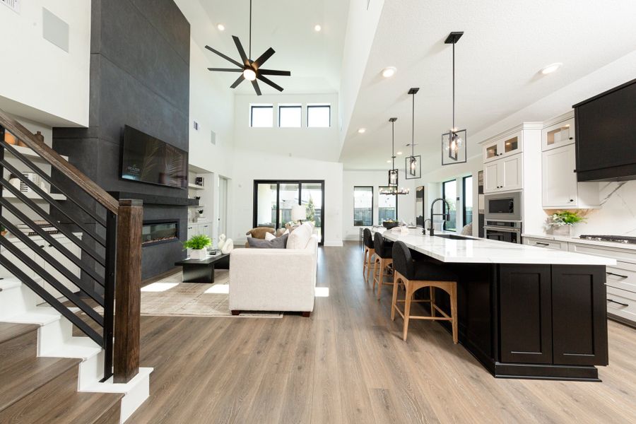 Furnished interior in a model home at Bridgeland: Bridgeland 45' Homesites in Cypress (Image 5).