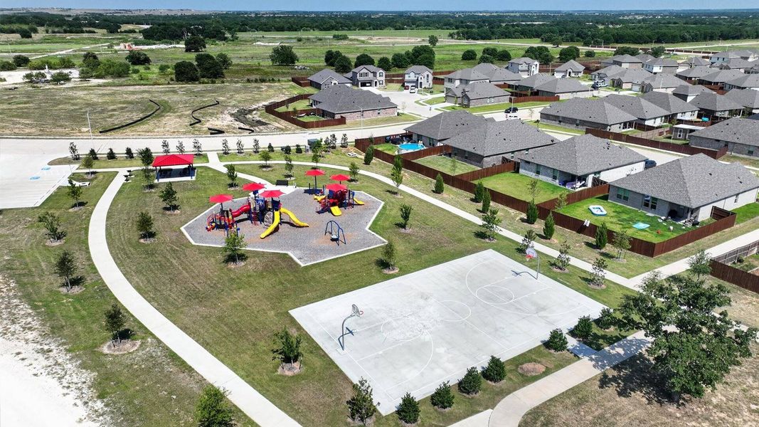 Aerial view of the Saratoga community in Granbury, TX, showing layout and nearby surroundings (Image 13).