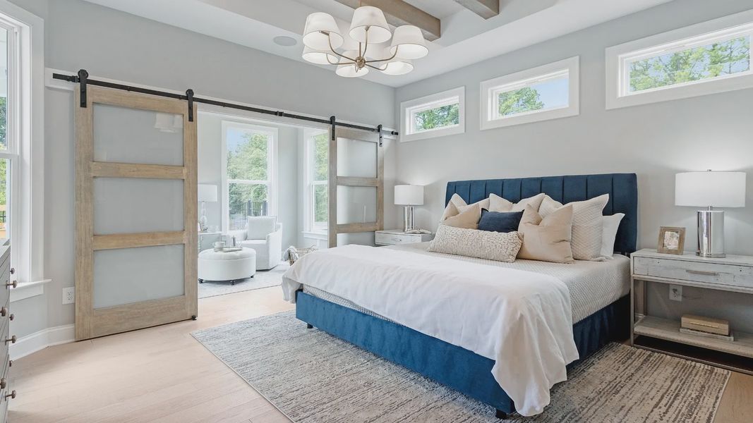 Furnished interior in a model home at The Courtyards on Robinson Church in Harrisburg (Image 23).