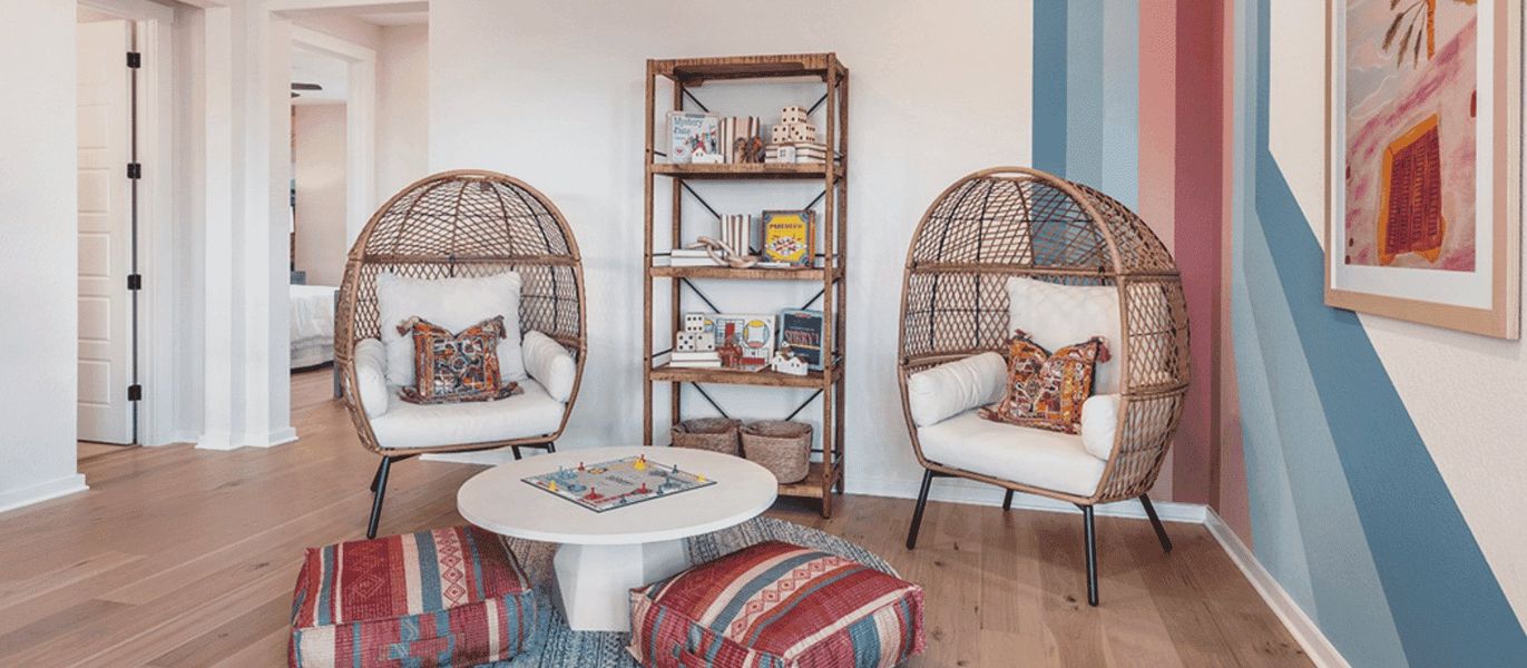 Furnished interior in a model home at Lariat in Liberty Hill (Image 5).