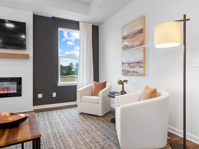 Furnished interior in a model home at Kelly Preserve in Loganville (Image 16).