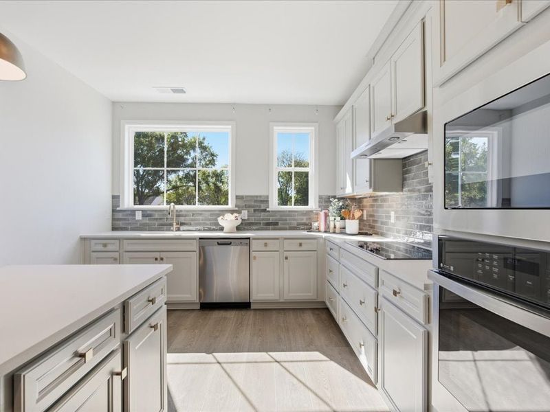 Furnished interior in a model home at Bellflower in Charlotte (Image 9).