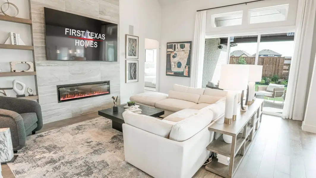 Furnished interior in a model home at Edgewood Creek in Celina (Image 7).