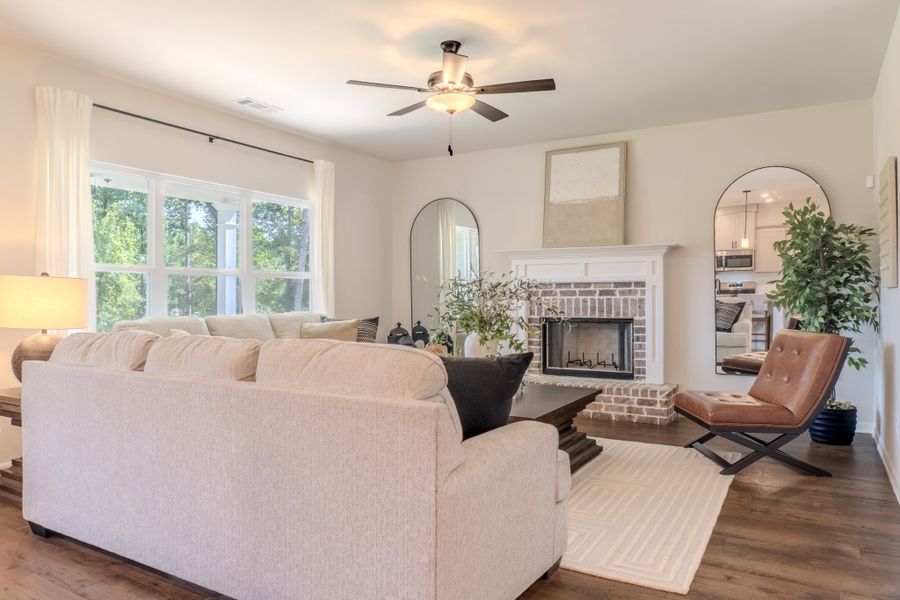 Furnished interior in a model home at Fairview Chase in Covington (Image 5).