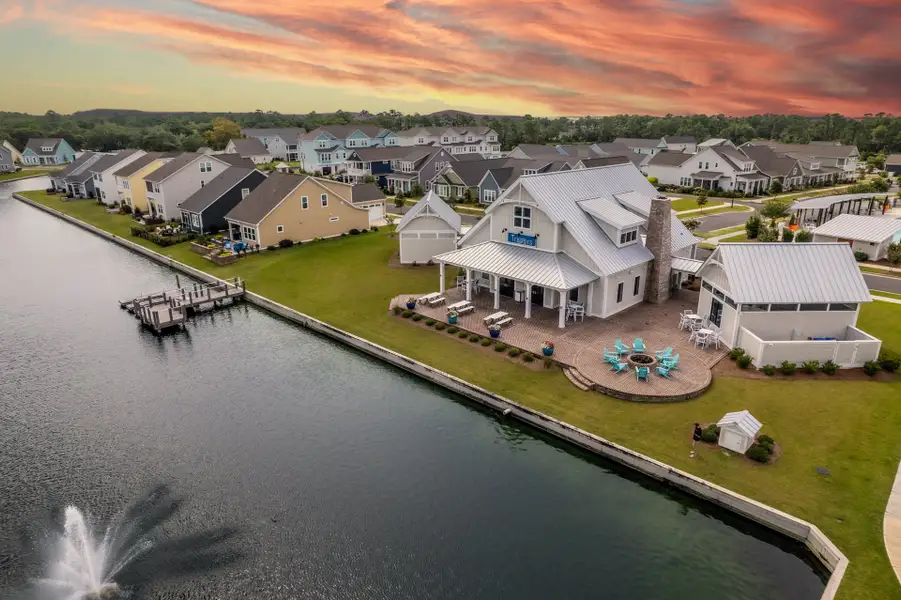 Aerial view of the Beau Coast community in Beaufort, NC, showing layout and nearby surroundings (Image 2).