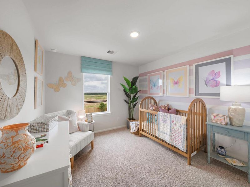 Furnished interior in a model home at Hill & Dale Ranch in Splendora (Image 19).
